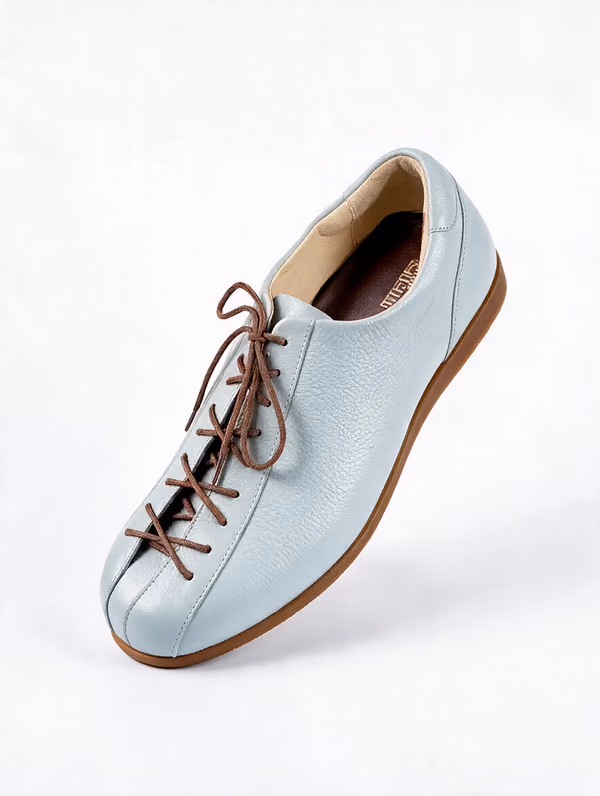 A pale blue Kaalcari lace-up shoe